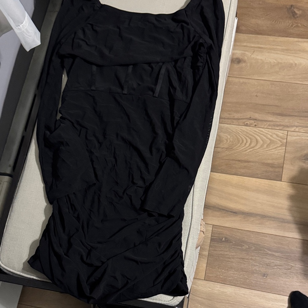 SHEIN Black Long Sleeve Dress